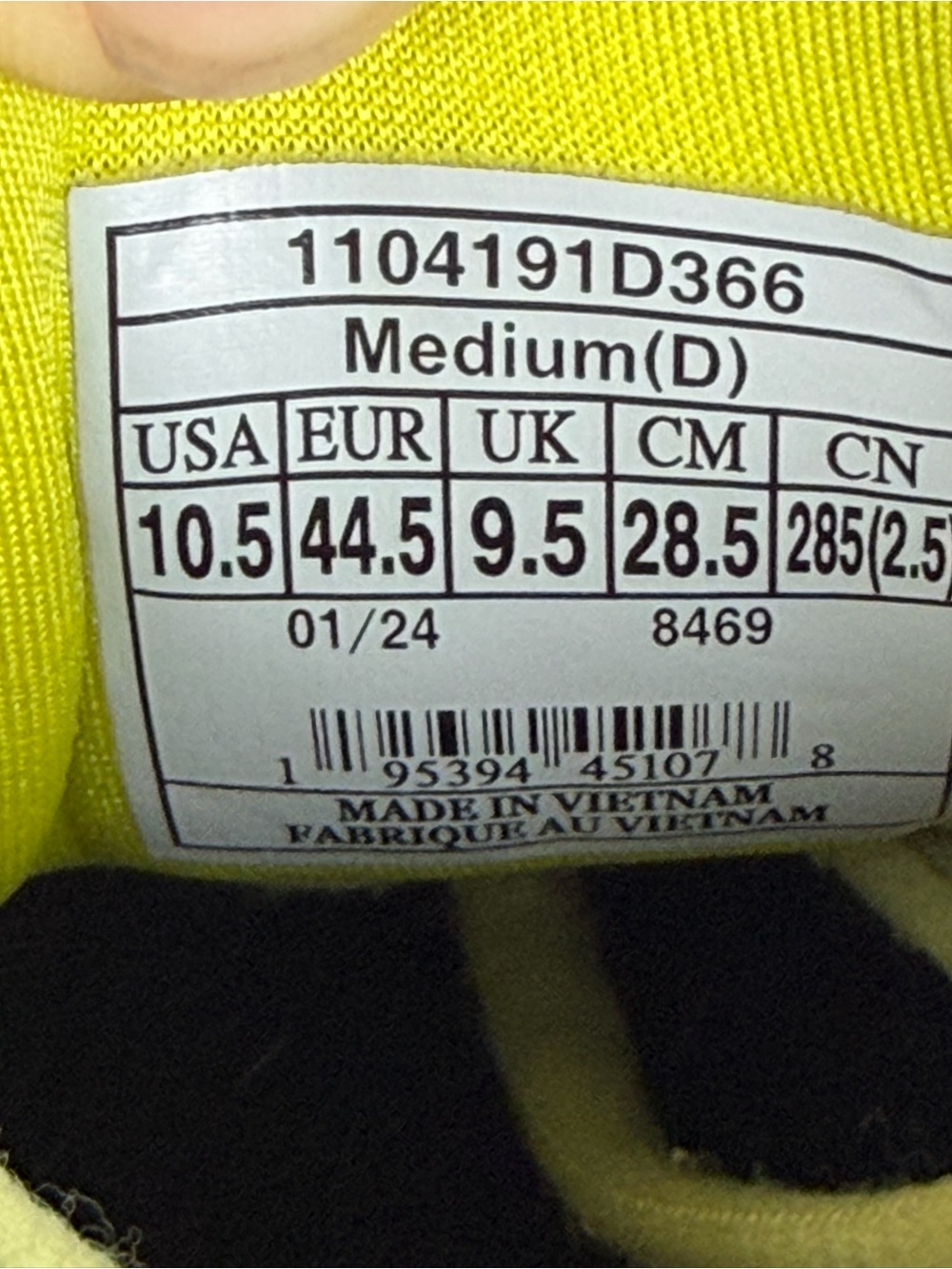 Brooks Glycerin 21 running shoes in vibrant Lovebird Pale Yellow men’s size 10.5 - Picture 10 of 13